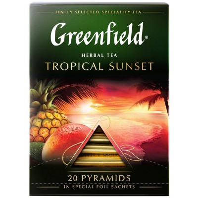 Чайный напиток травяной Greenfield Tropical Sunset в пирамидках